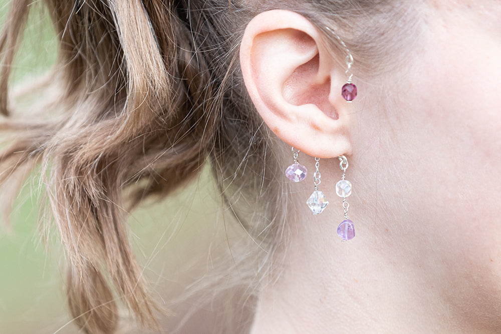 Ametisti ear cuff