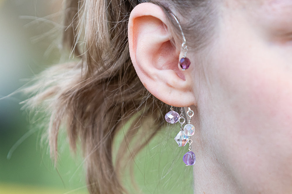 Ametisti ear cuff